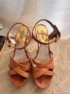 Michael Kors Tan Stilettoed High Heels Sandals - Size 39